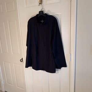J Jill black activewear double zipper jacket NWOT